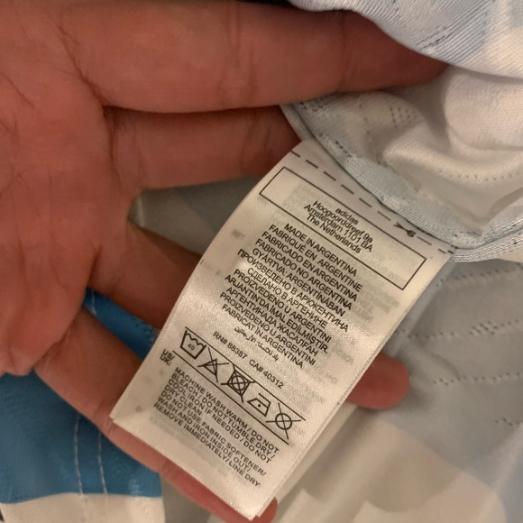 Adidas Argentina Home White/ Light Aqua Jersey - Picture 4 of 8